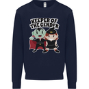 New Baby Gender Witch or Vampire Pregnancy Mens Sweatshirt Jumper Navy Blue