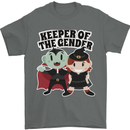 New Baby Gender Witch or Vampire Pregnancy Mens T-Shirt 100% Cotton Charcoal