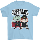 New Baby Gender Witch or Vampire Pregnancy Mens T-Shirt 100% Cotton Light Blue