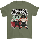 New Baby Gender Witch or Vampire Pregnancy Mens T-Shirt 100% Cotton Military Green
