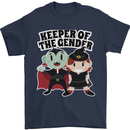 New Baby Gender Witch or Vampire Pregnancy Mens T-Shirt 100% Cotton Navy Blue