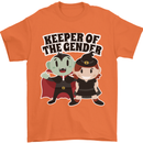 New Baby Gender Witch or Vampire Pregnancy Mens T-Shirt 100% Cotton Orange
