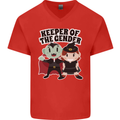 New Baby Gender Witch or Vampire Pregnancy Mens V-Neck Cotton T-Shirt Red