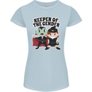 New Baby Gender Witch or Vampire Pregnancy Womens Petite Cut T-Shirt Light Blue