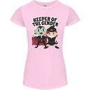 New Baby Gender Witch or Vampire Pregnancy Womens Petite Cut T-Shirt Light Pink