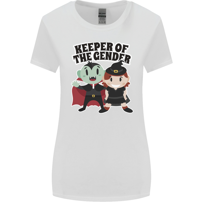 New Baby Gender Witch or Vampire Pregnancy Womens Wider Cut T-Shirt White