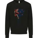 New Zealand Skull Gym Training Bodybuilding Mens Sweatshirt Jumper Black
