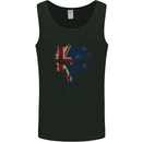 New Zealand Skull Gym Training Bodybuilding Mens Vest Tank Top Black