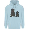 Newfoundland Dog With Puppy Childrens Kids Hoodie Light Blue