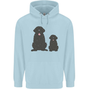 Newfoundland Dog With Puppy Childrens Kids Hoodie Light Blue