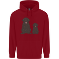 Newfoundland Dog With Puppy Childrens Kids Hoodie Red