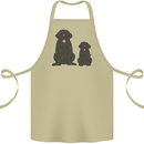 Newfoundland Dog With Puppy Cotton Apron 100% Organic Khaki