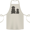 Newfoundland Dog With Puppy Cotton Apron 100% Organic Natural