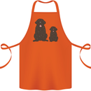 Newfoundland Dog With Puppy Cotton Apron 100% Organic Orange