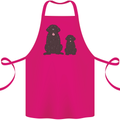 Newfoundland Dog With Puppy Cotton Apron 100% Organic Pink