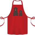 Newfoundland Dog With Puppy Cotton Apron 100% Organic Red