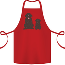 Newfoundland Dog With Puppy Cotton Apron 100% Organic Red
