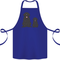 Newfoundland Dog With Puppy Cotton Apron 100% Organic Royal Blue