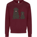 Newfoundland Dog With Puppy Kids Sweatshirt Jumper Maroon