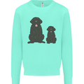 Newfoundland Dog With Puppy Kids Sweatshirt Jumper Peppermint
