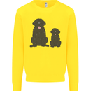 Newfoundland Dog With Puppy Kids Sweatshirt Jumper Yellow