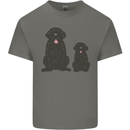 Newfoundland Dog With Puppy Mens Cotton T-Shirt Tee Top Charcoal