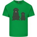 Newfoundland Dog With Puppy Mens Cotton T-Shirt Tee Top Irish Green