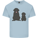 Newfoundland Dog With Puppy Mens Cotton T-Shirt Tee Top Light Blue