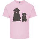 Newfoundland Dog With Puppy Mens Cotton T-Shirt Tee Top Light Pink
