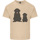 Newfoundland Dog With Puppy Mens Cotton T-Shirt Tee Top Sand