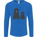 Newfoundland Dog With Puppy Mens Long Sleeve T-Shirt Royal Blue