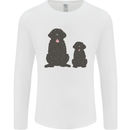 Newfoundland Dog With Puppy Mens Long Sleeve T-Shirt White