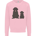 Newfoundland Dog With Puppy Mens Sweatshirt Jumper Light Pink