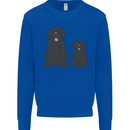 Newfoundland Dog With Puppy Mens Sweatshirt Jumper Royal Blue