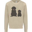 Newfoundland Dog With Puppy Mens Sweatshirt Jumper Sand
