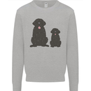 Newfoundland Dog With Puppy Mens Sweatshirt Jumper Sports Grey