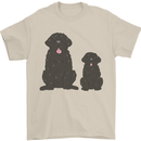 Newfoundland Dog With Puppy Mens T-Shirt 100% Cotton Sand