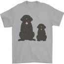 Newfoundland Dog With Puppy Mens T-Shirt 100% Cotton Sports Grey