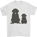 Newfoundland Dog With Puppy Mens T-Shirt 100% Cotton White