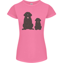 Newfoundland Dog With Puppy Womens Petite Cut T-Shirt Azalea