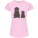 Newfoundland Dog With Puppy Womens Petite Cut T-Shirt Light Pink