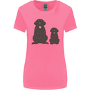 Newfoundland Dog With Puppy Womens Wider Cut T-Shirt Azalea