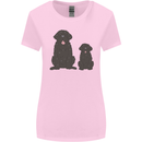 Newfoundland Dog With Puppy Womens Wider Cut T-Shirt Light Pink