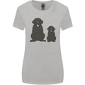 Newfoundland Dog With Puppy Womens Wider Cut T-Shirt Sports Grey