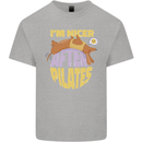 Nicer After Pilates Funny Yoga Dog Mens Cotton T-Shirt Tee Top Sports Grey