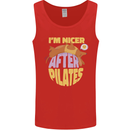 Nicer After Pilates Funny Yoga Dog Mens Vest Tank Top Red