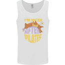 Nicer After Pilates Funny Yoga Dog Mens Vest Tank Top White