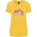 Nicer After Pilates Funny Yoga Dog Womens Wider Cut T-Shirt Yellow