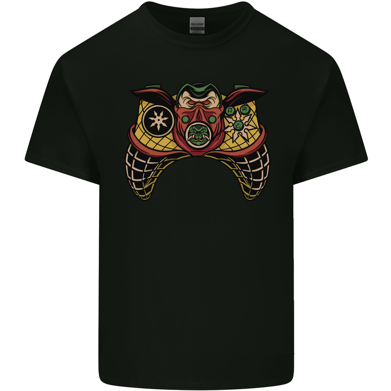 Ninja Joypad Joystick Video Games Gamer Gaming Mens Cotton T-Shirt Tee Top Black