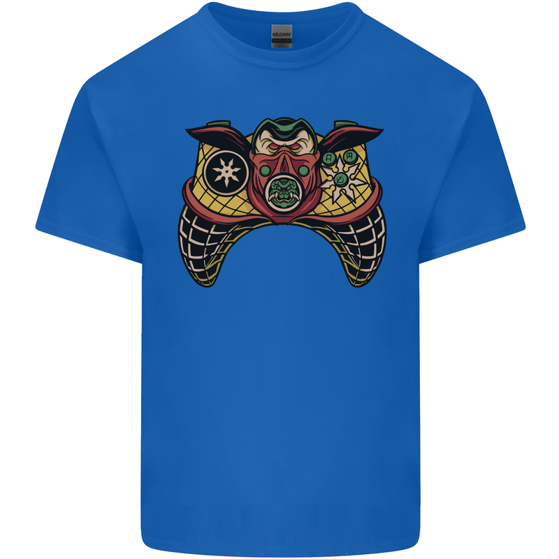 Ninja Joypad Joystick Video Games Gamer Gaming Mens Cotton T-Shirt Tee Top Royal Blue
